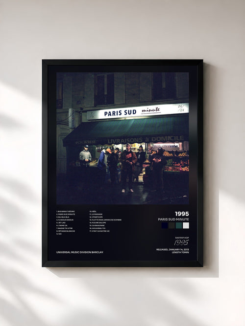 1995 · Paris Sud Minute — Affiche encadrée