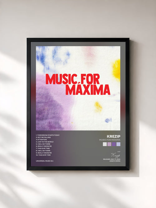 Krezip · Music For Máxima — Affiche encadrée