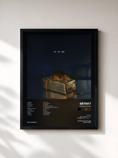 SBTRKT · THE RAT ROAD — Affiche encadrée