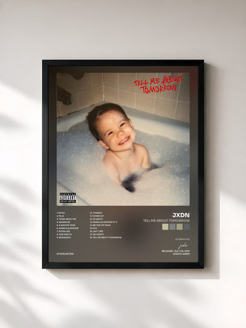 jxdn · Tell Me About Tomorrow — Affiche encadrée