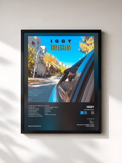 Iggy · SUPAH SAD! — Affiche encadrée