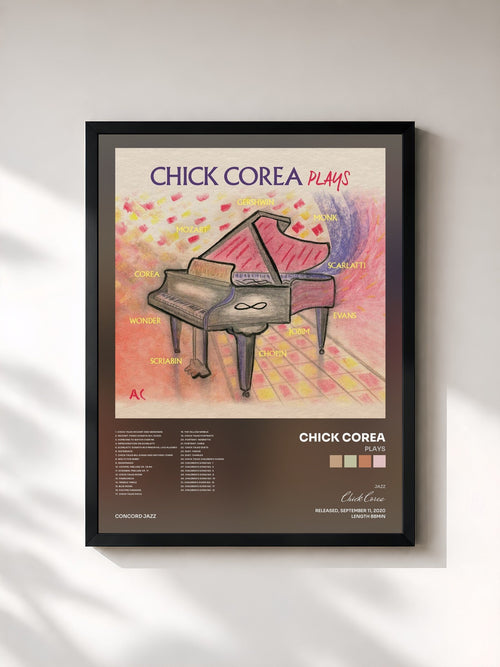 Chick Corea · Plays — Affiche encadrée