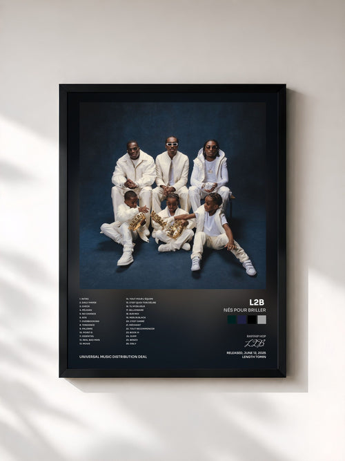 L2B · Nés Pour Briller — Affiche encadrée