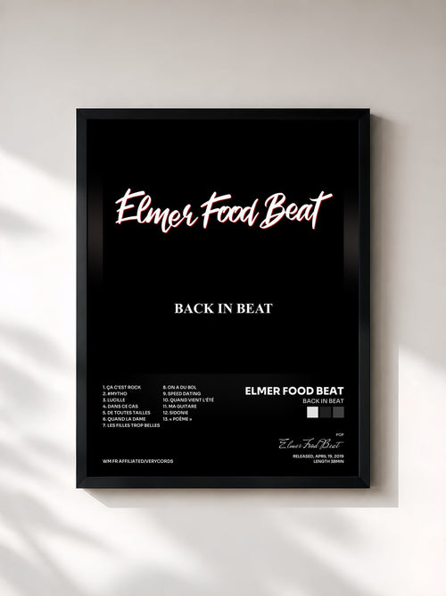 Elmer Food Beat · Back in Beat — Gerahmter Kunstdruck