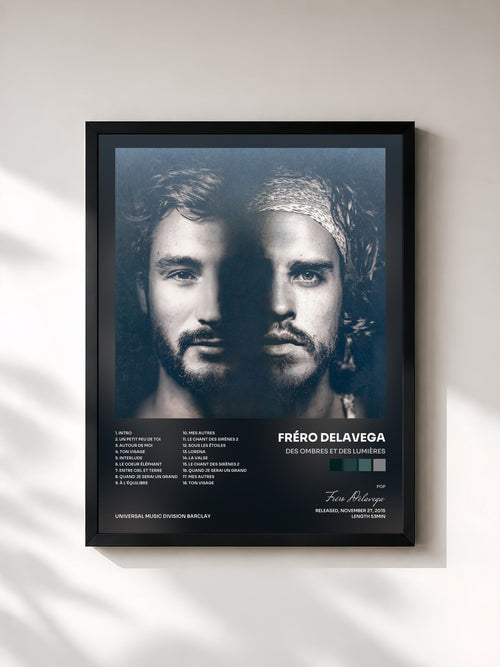 Fréro Delavega · Des ombres et des lumières — Affiche encadrée