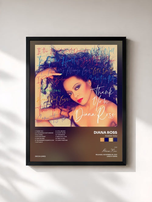 Diana Ross · Thank You — Affiche encadrée