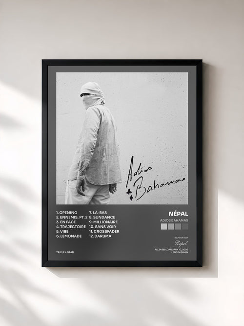 Népal · Adios Bahamas — Affiche encadrée