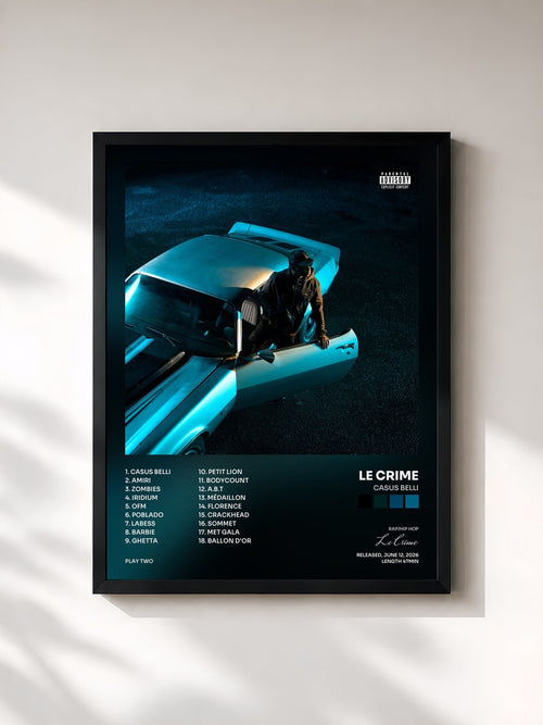 Le Crime · Casus Belli — Affiche encadrée