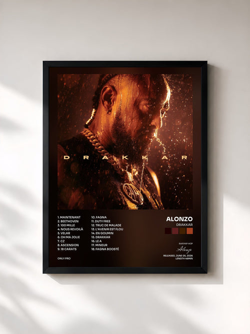Alonzo · DRAKKAR — Affiche encadrée