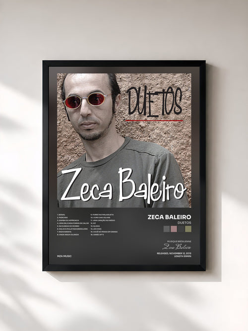 Zeca Baleiro · Duetos — Affiche encadrée