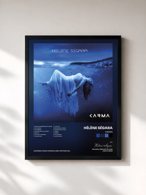 Hélène Ségara · Karma — Affiche encadrée