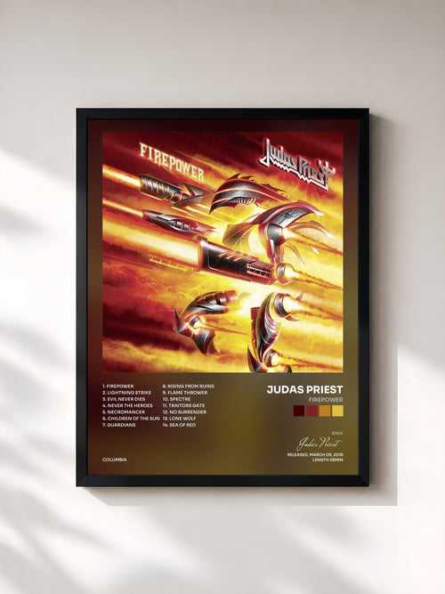 Judas Priest · Firepower — Affiche encadrée