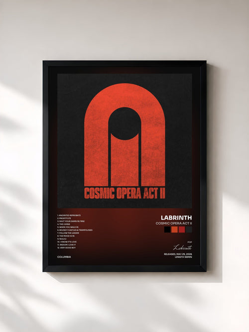 Labrinth · COSMIC OPERA ACT II — Affiche encadrée
