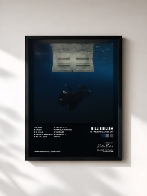 Billie Eilish · HIT ME HARD AND SOFT — Affiche encadrée