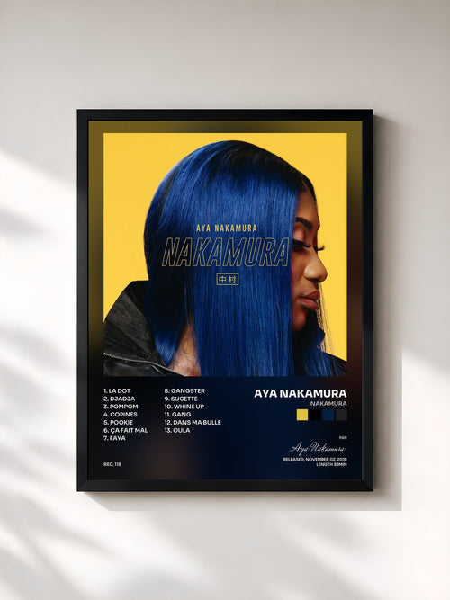 Aya Nakamura · NAKAMURA — Lámina enmarcada