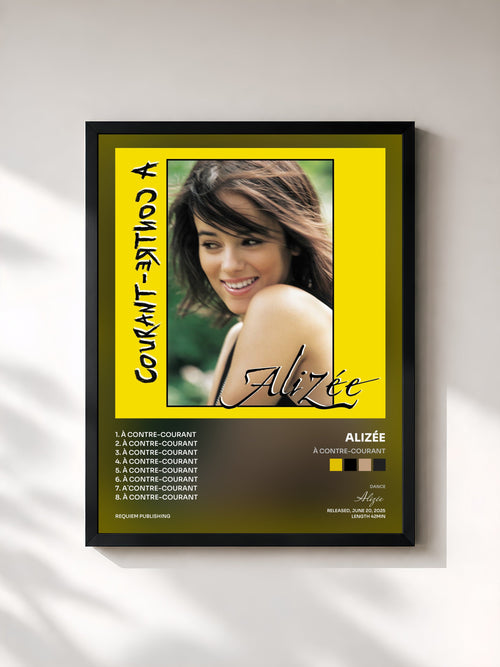 Alizée · À contre-courant — Affiche encadrée
