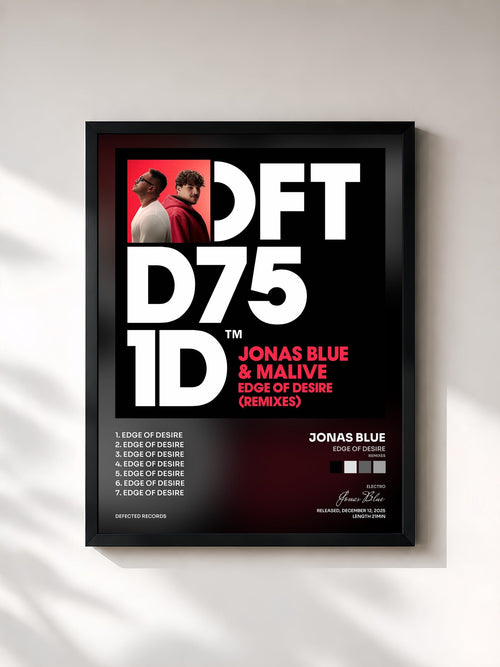Jonas Blue · Edge of Desire (Remixes) — Affiche encadrée