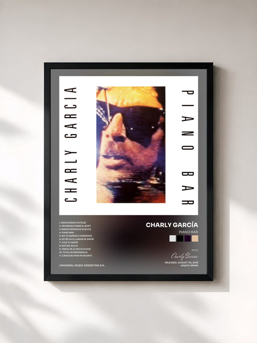 Charly García · Piano Bar — Affiche encadrée