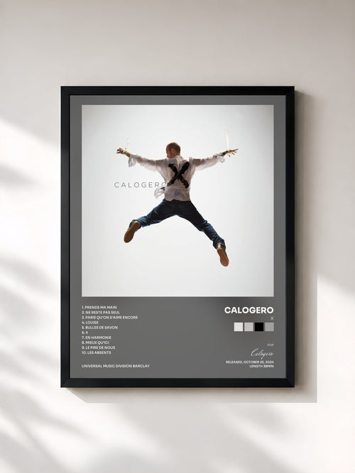 Calogero · X — Affiche encadrée