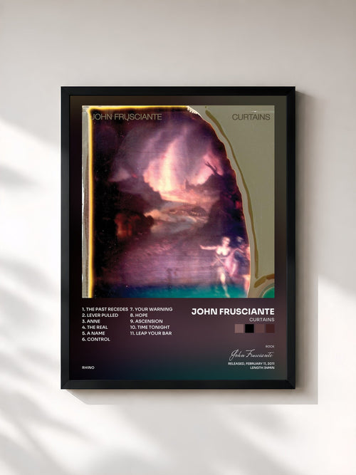 John Frusciante · Curtains — Affiche encadrée