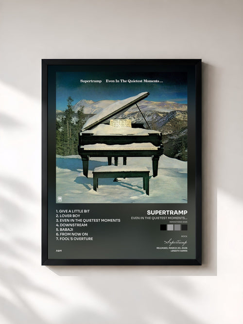 Supertramp · Even In The Quietest Moments... (Remastered 2026) — Affiche encadrée
