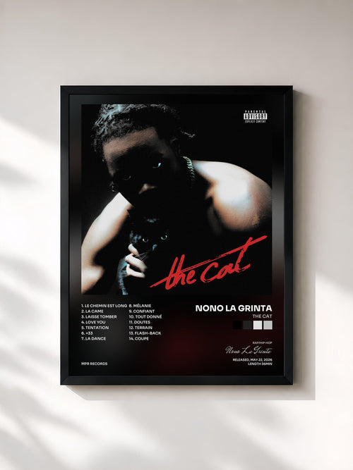 Nono La Grinta · The cat — Affiche encadrée