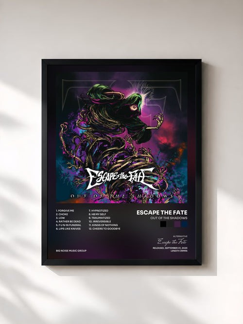 Escape the Fate · Out Of The Shadows — Gerahmter Kunstdruck