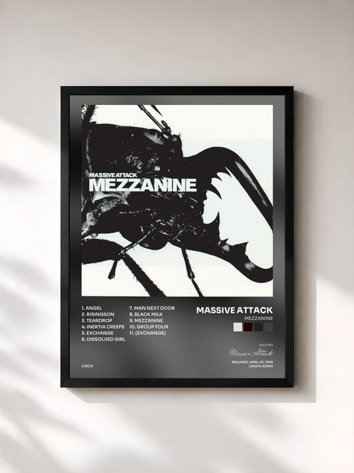 Massive Attack · Mezzanine — Affiche encadrée