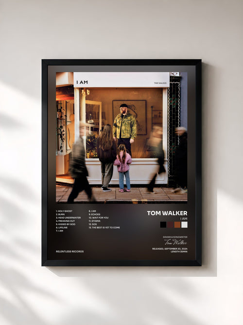 Tom Walker · I AM — Affiche encadrée
