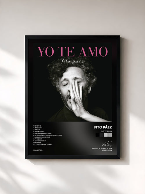 Fito Páez · Yo Te Amo — Affiche encadrée