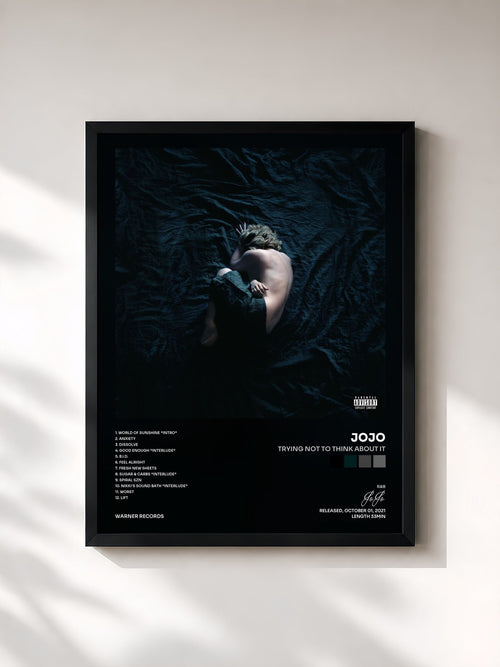 JoJo · trying not to think about it — Affiche encadrée