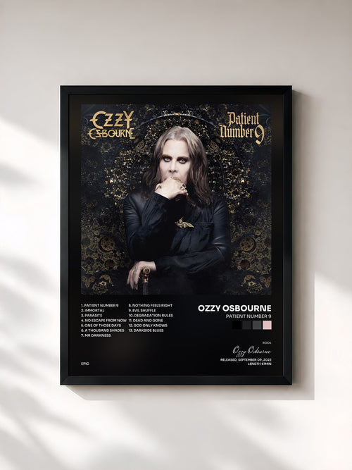 Ozzy Osbourne · Patient Number 9 — Affiche encadrée