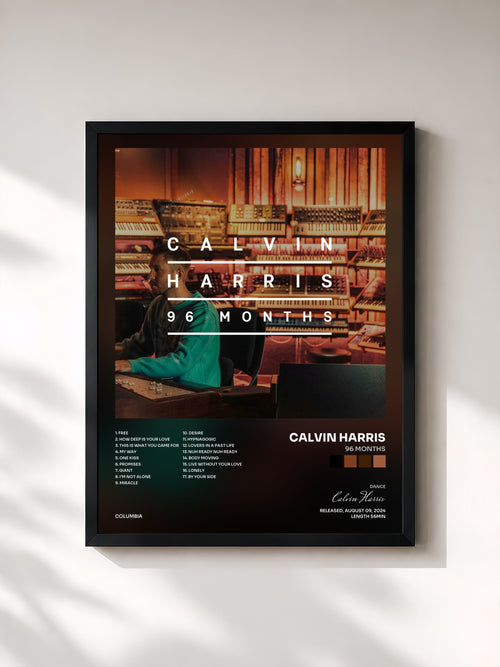Calvin Harris · 96 Months — Gerahmter Kunstdruck