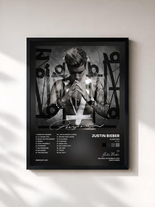 Justin Bieber · Purpose (Deluxe) — Affiche encadrée