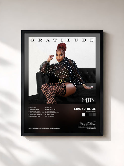 Mary J. Blige · Gratitude — Lámina enmarcada