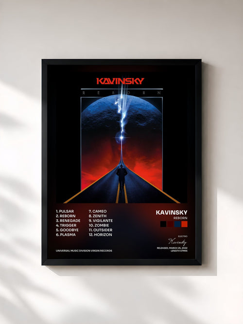 Kavinsky · Reborn — Affiche encadrée