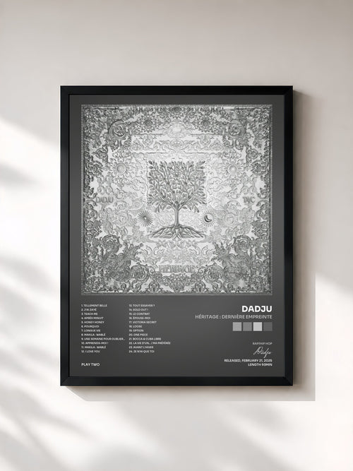 Dadju · HÉRITAGE : DERNIÈRE EMPREINTE — Affiche encadrée