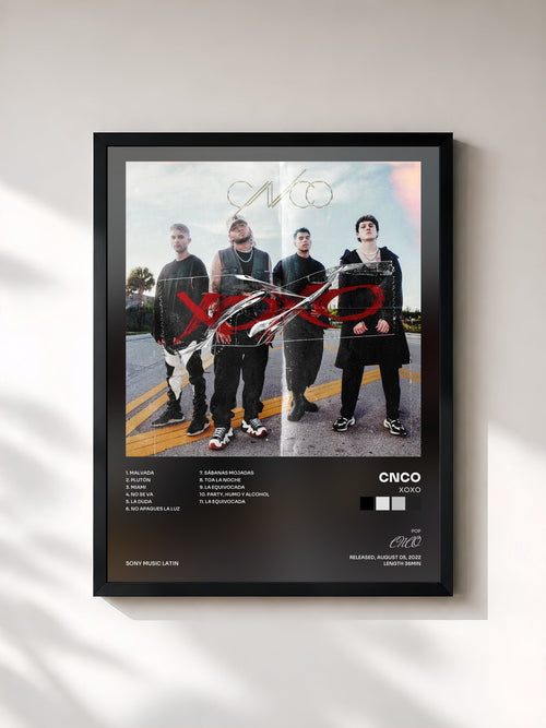 CNCO · XOXO — Affiche encadrée