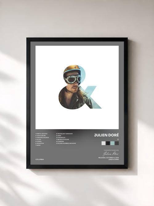 Julien Doré · & — Affiche encadrée