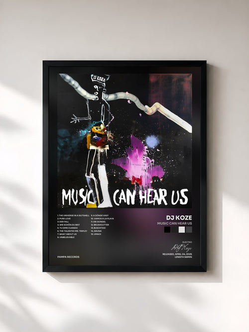 DJ Koze · Music Can Hear Us — Affiche encadrée