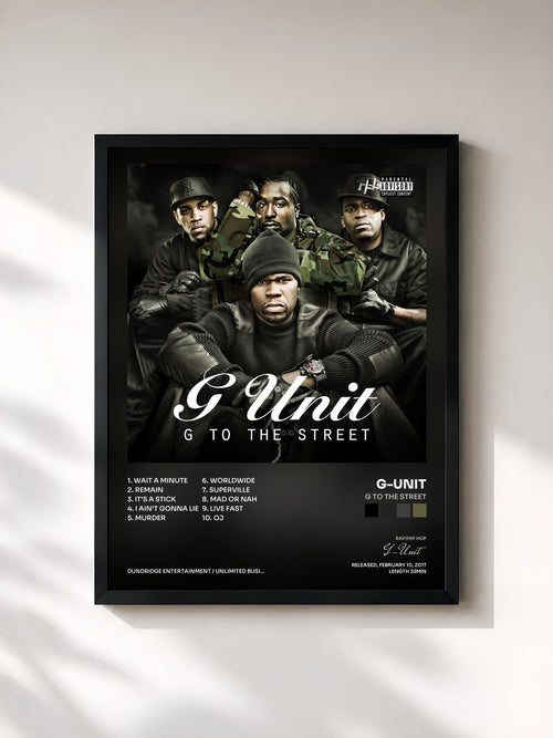 G-Unit · G To The Street — Affiche encadrée