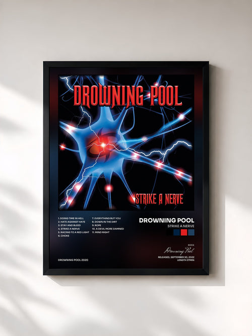 Drowning Pool · Strike A Nerve — Affiche encadrée