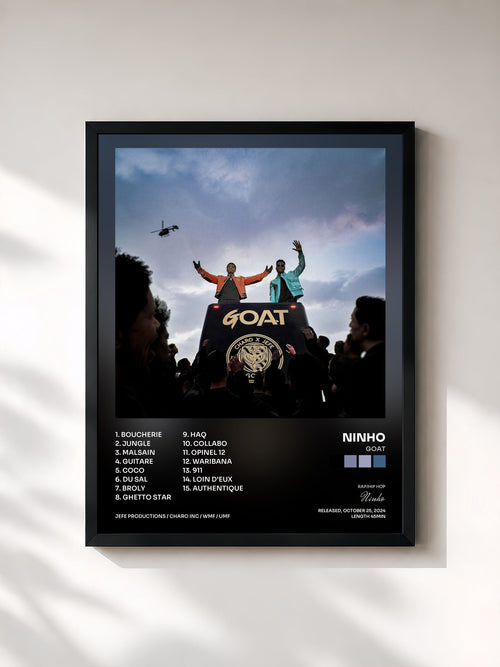 Ninho · GOAT — Affiche encadrée