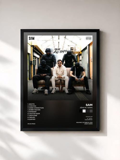 SAM · 2ème Mi-Temps — Affiche encadrée