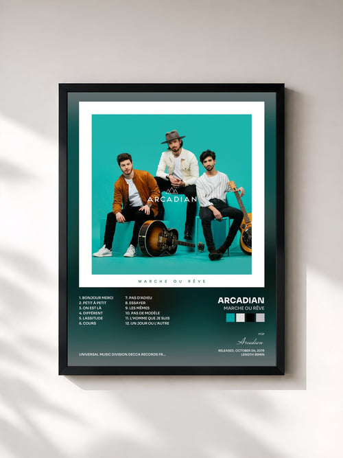 Arcadian · Marche ou rêve — Affiche encadrée