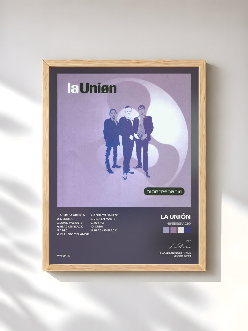 #bois Tableau de l'album Hiperespacio de La Unión, cadre en bois brut, imprimé et encadré en France