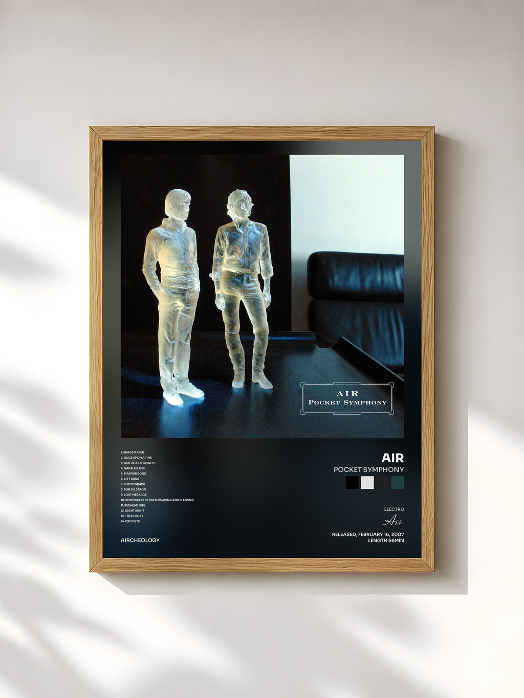 #bois Tableau de l'album Pocket Symphony de Air, cadre en bois brut, imprimé et encadré en France
