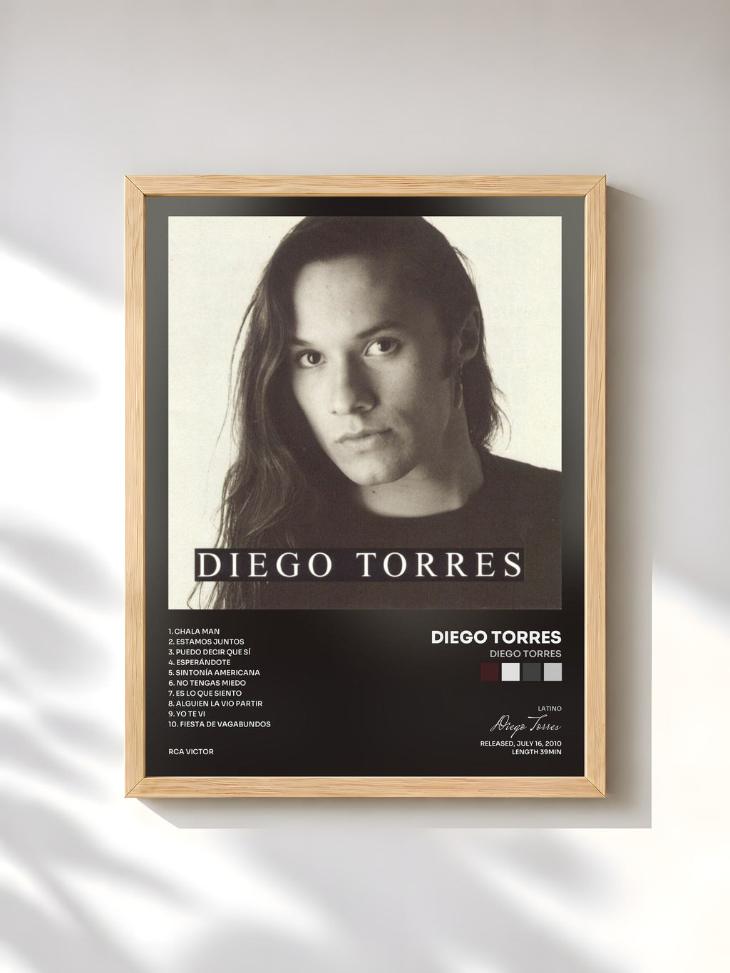 #bois Tableau de l'album Diego Torres de Diego Torres, cadre en bois brut, imprimé et encadré en France