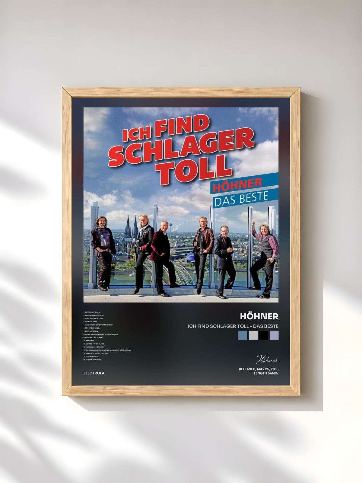 #bois Tableau de l'album Ich find Schlager toll - Das Beste de Höhner, cadre en bois brut, imprimé et encadré en France