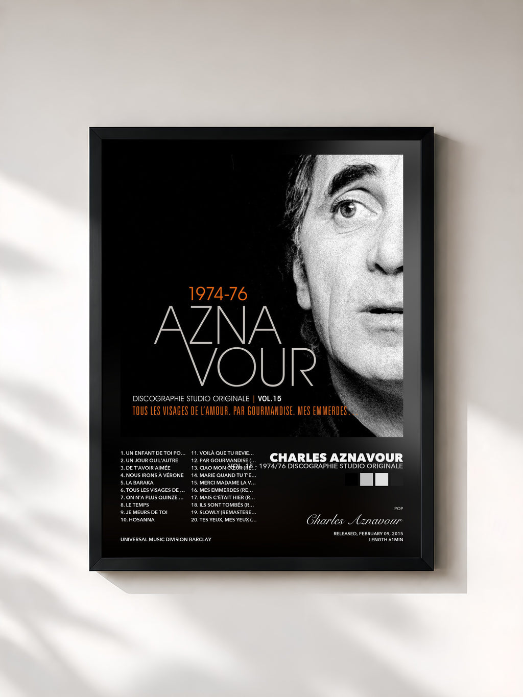 Charles Aznavour – Vol. 15 - 1974/76 Discographie studio originale